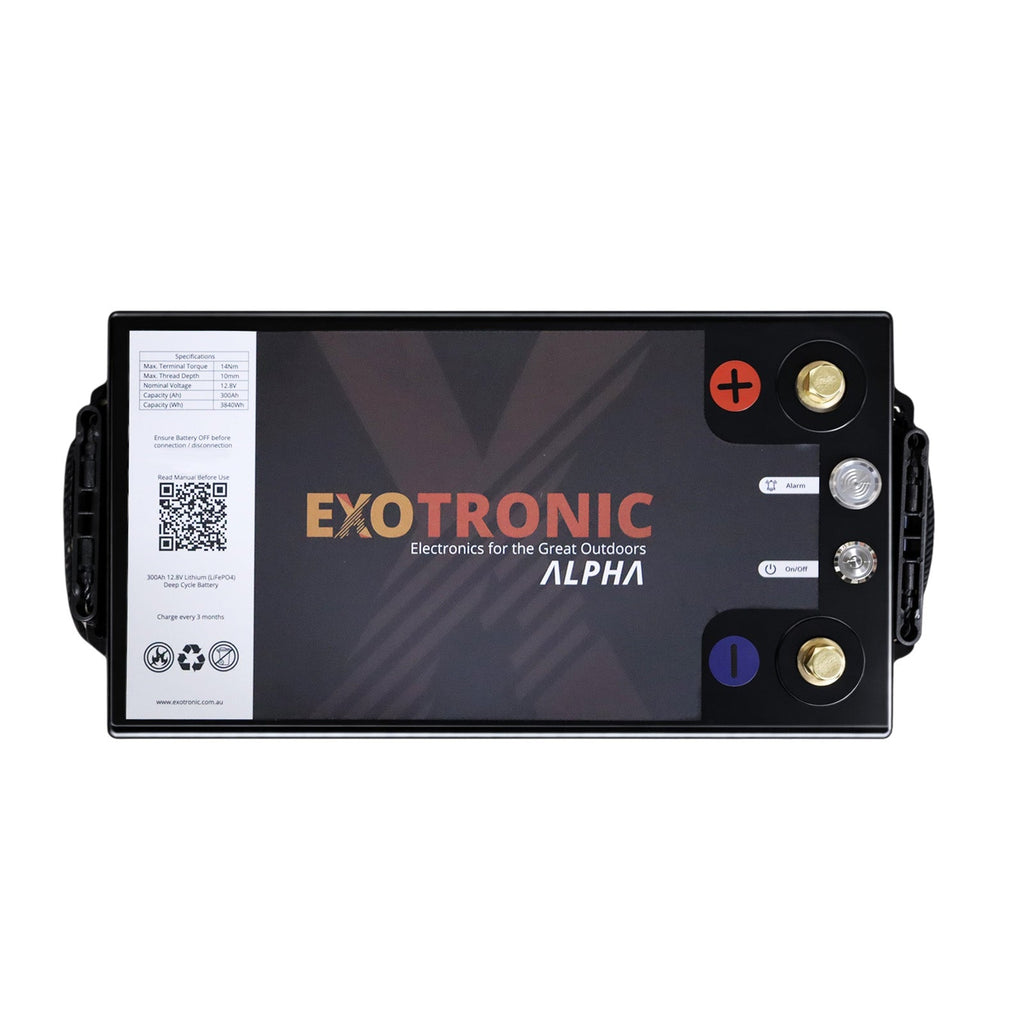 Twin Pack Exotronic 12V 300Ah Alpha IP67 Smart Bluetooth Lithium Battery