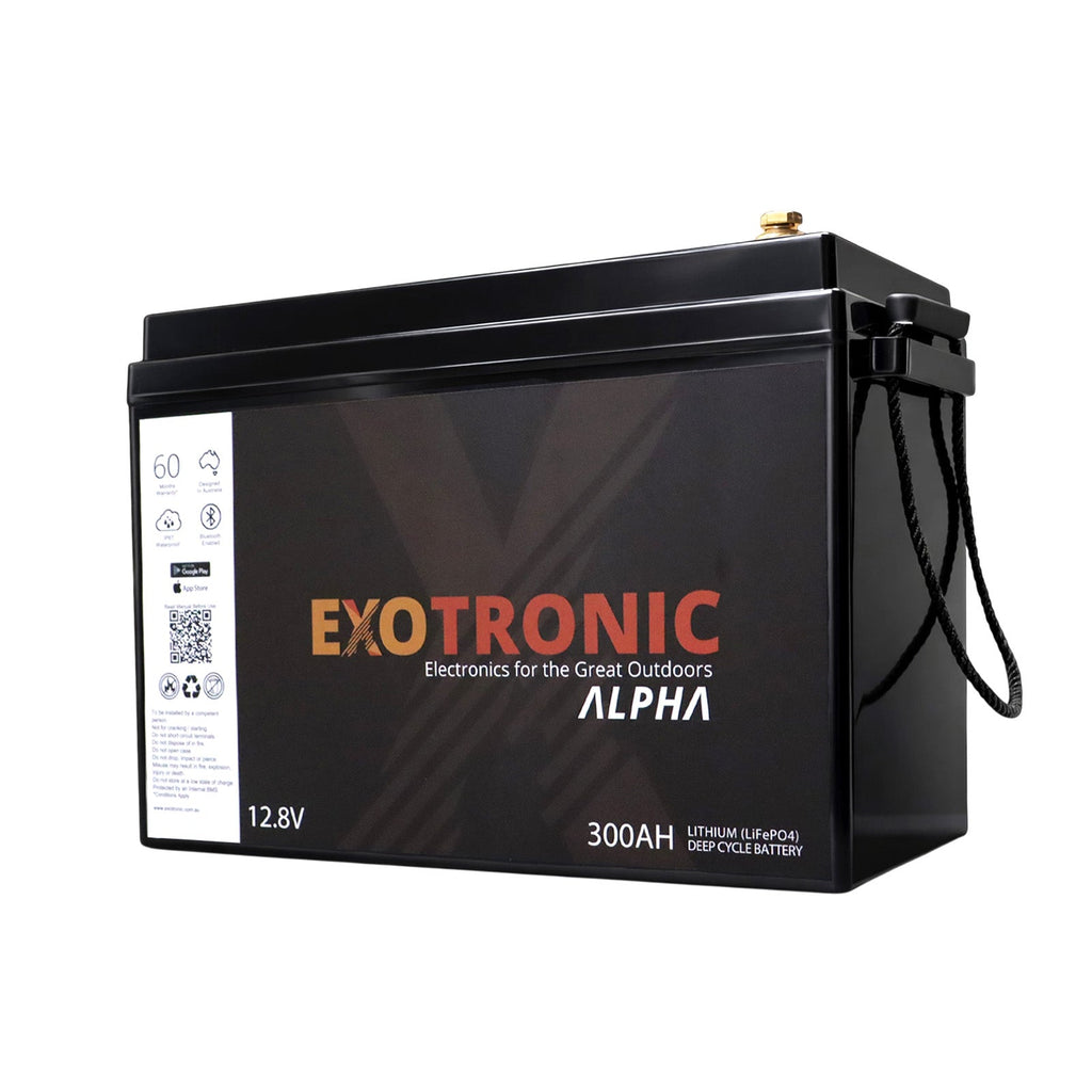 Twin Pack Exotronic 12V 300Ah Alpha IP67 Smart Bluetooth Lithium Battery