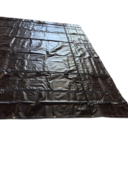 STEEL TARP (16' X 27') BLACK 18 OZ