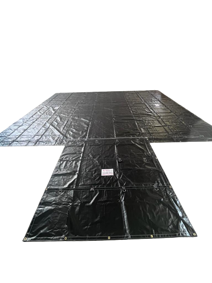 3 PC SET OF 8' DROP 14-OZ BLACK