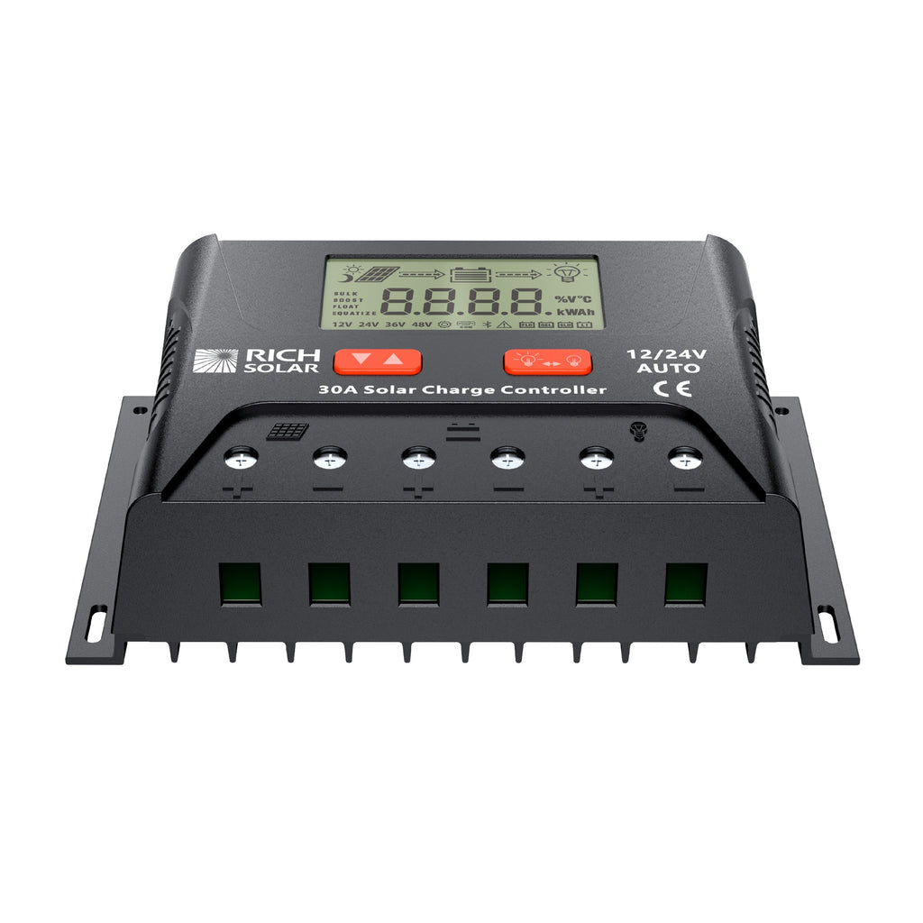 BRAVO LEGEND 30 | 30 Amp PWM Solar Charge Controller | 12V/24V Auto 30A PWM Controller for RVs, Trailers, Campers, Vans, Boats, Off-Grid  | UL1741 Certified
