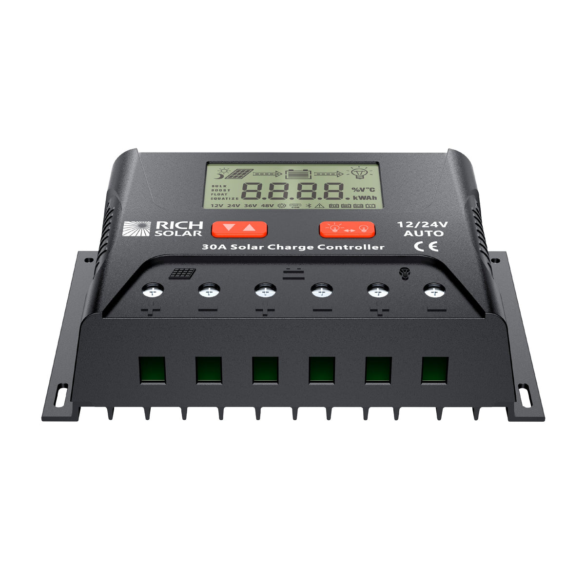 BRAVO LEGEND 30 | 30 Amp PWM Solar Charge Controller | 12V/24V Auto 30A PWM Controller for RVs, Trailers, Campers, Vans, Boats, Off-Grid  | UL1741 Certified