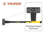 Truper 30928 6-Pound Sledge Hammer, Fiberglass Handle with Rubber Grip, 36-Inch - size: 6 lb, style: Fiberglass