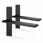 Floating Shelf Bracket Heavy Duty 1/2" Thick Free Hanging Countertop Support Bracket 2 Pack 12" Lx2.5 W Hidden Shelf Bracket for Floating Wall Countertops, Bars, Desks, Bench Seats, Vanities, Mantels - size: 12 Inch, style: Black- 2 pack