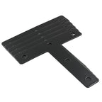 Bonsicoky 12 Pack T Shape Flat Bracket, 3.15" x 3.15", Black - size: 3.15 x 3.15 Inch, style: T Shape-12 Pcs