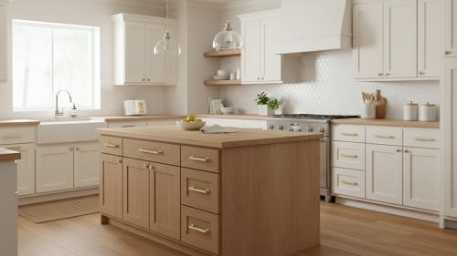Alzassbg Brushed Gold Cabinet Pulls and Handles 10 Pack, AL3061MGP - color: Brushed Gold, size: 5" Hole Center