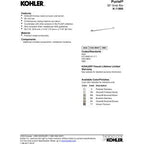 Open Box - Kohler K-11895-BV Purist 36" Wall Mounted Grab Bar