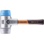 Halder Simplex soft-face mallet, aluminium housing - TPE-soft / TPE-mid - Short Handle