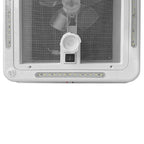 12V SHOWER ROOF VENT WITH LED LIGHTS WITH SMOKED LID