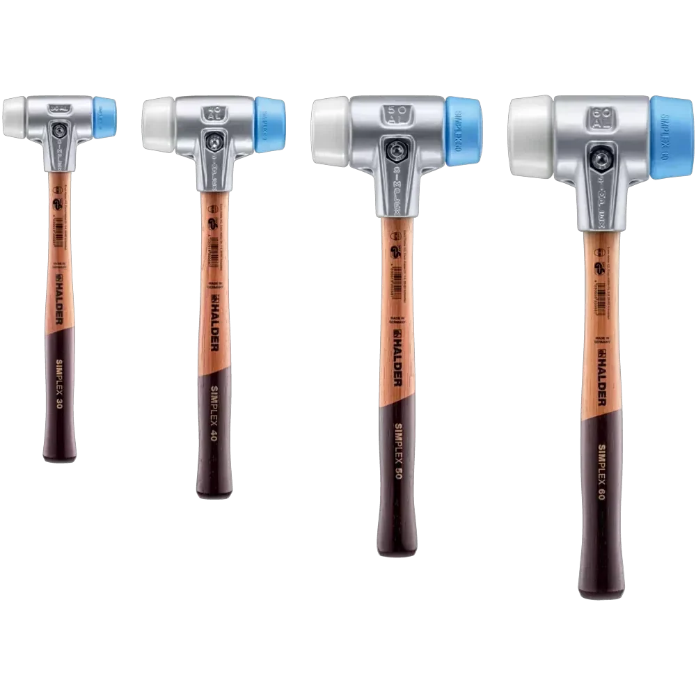 Halder Simplex soft-face mallet, aluminium housing - TPE-soft / Superplastic