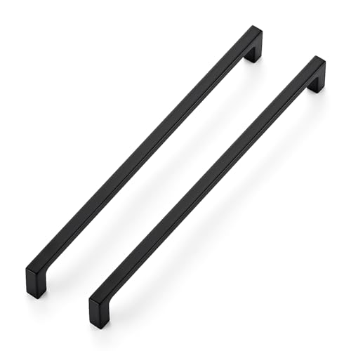 Ravinte Matte Black Square & Solid Cabinet Handles,10 Inch,15 Pack - size: 10 Inch Hole Center