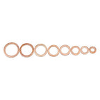 DYWISHKEY 150Pcs 8 Sizes Copper Metric Sealing Washers Assortment Set