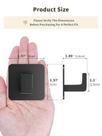 GWAAZXGZ Square Self Adhesive Towel Hooks - 2 Pack Matte Black Metal Hooks - color: Black, size: 2 Pack