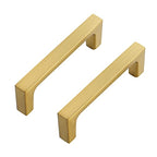 Ravinte Brushed Brass Solid Pulls Cabinet Handles 3 Inch 5 Pack - size: 3 Inch Hole Center