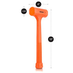 Neiko 02846A 1 LB Dead Blow Hammer, Neon Orange I Unibody Molded | Checkered Grip | Spark and Rebound Resistant - size: 1 Pound, style: Dead Blow