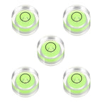 PATIKIL 5pcs Round Bubble Level 13x7mm Mini Circular Bullseye Spirit Levels Measuring Layout Tools for Leveling Camera Tripod Telescope Workshop Turntable Pictures Frame, Green