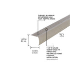 1-1/8 In. X 1-1/8 In. X 144 In. Aluminum Stair Edging Hammered
