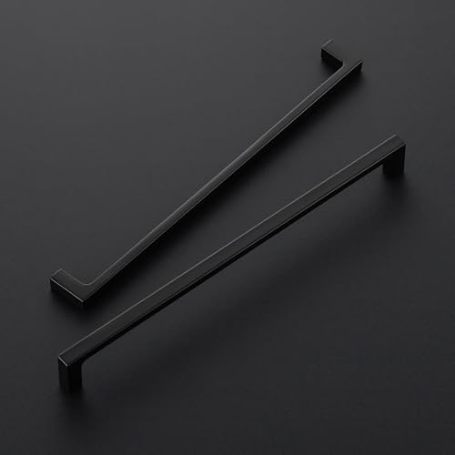 Ravinte Matte Black Square & Solid Cabinet Handles,10 Inch,15 Pack - size: 10 Inch Hole Center