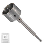 Professional 3-1/8" (80mm) Concrete Hole Saw 220mm SDS Plus & Dust Bag - size: 3-1/8" (80mm)