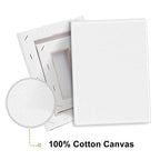 4 Packs Stretched Canvases for Painting with 3x5in,5x7in,8x10in,10x12in, Primed Canvas,Blank Painting Canvas for Oil & Acrylic Paint. - size: 4 Packs - 4 Sizes (3x5 5x7 8x10 10x12)