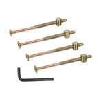 PATIKIL 4 Set Bunk Bed Bolts and Nuts Kit, M6x100mm Furniture Bolts Hex Drive Socket Cap Hardware Replacement for Beds Headboards Chairs - size: M6x100mm