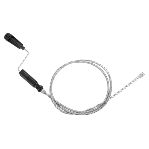 HARFINGTON Drain Augers 6 Ft Stainless Steel Flexible Plumbing Auger Hair Drain Cleaner Tool Toilet Auger Clog Remover Tool for Kitchen Bathroom Shower Sink Toilet Bathtub, Black - color: Black, size: 1.8m
