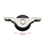 TAODAN 2PCS 29mm Black Screen Door Roller Wardrobe Wheel Nylon Pulleys with Stainless Steel Housing for Garage Screen Door and Sliding and Cabinet Door