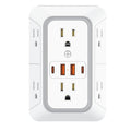 Outlet Extender 6 AC Surge Protection 1050J,Wall Charger 2 USB A&2 USB C - size: 1 pack