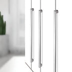 Cabinet Pulls Brushed Nickel Cabinet Handles Square Drawer Pulls, 10 Pack 8-4/5 Inch Stainless Steel Kitchen Door Cupboard Cabinet Handles, Cabinet Hardware Drawer Handles, 224mm Hole Centers - color: Brushed Nickel, size: Two Hole - 8-4/5 inch Hole Cente