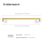 Goldenwarm 25 Pack 18 Inch Gold Cabinet Handles Brushed Gold Cabinet Pulls - color: Gold, size: 18in hole centers