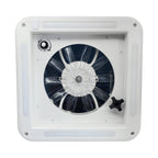 12V Shower Roof Vent With LED Lights And Tinted Lid Suits Roof Thickness 50-80mm
