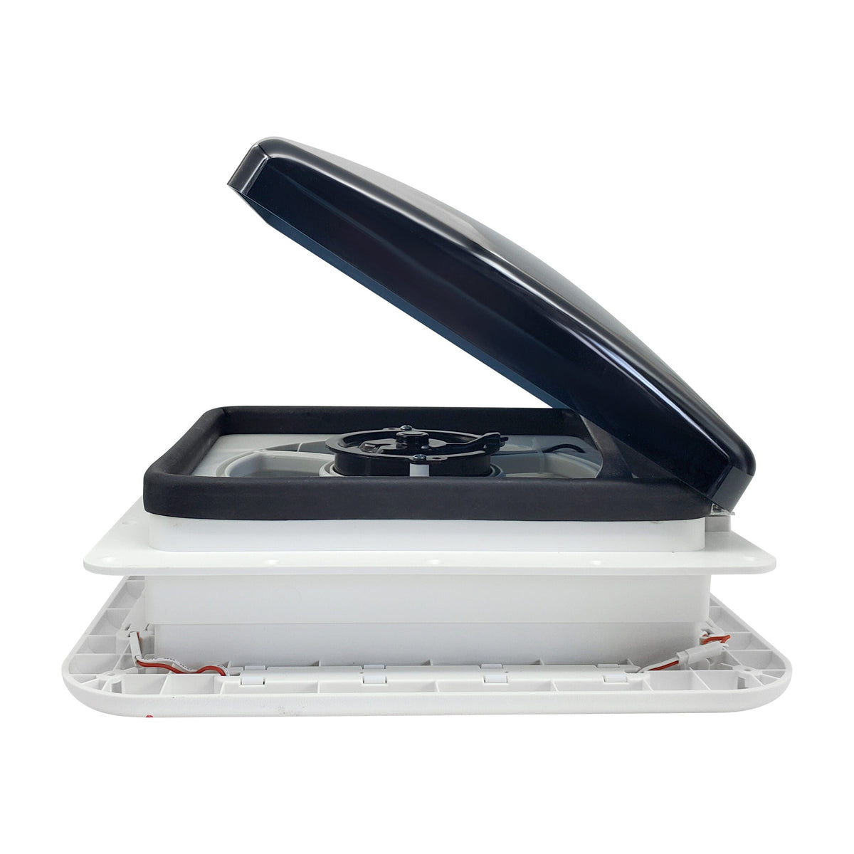 12V Shower Roof Vent With LED Lights And Tinted Lid Suits Roof Thickness 50-80mm