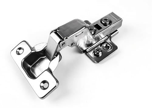 Berta 50-Pack Inset Frameless Soft Close Hinges – 110° 3D Adjustable, Clip-On Concealed European Hinges with Screws for Kitchen, Bathroom, Closet Cabinets – Ideal for Modern Cabinets - size: 50 Pieces