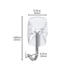 MOVELYST Clear Wall Hooks for Hanging, 30 Hooks+40 Strips, Value Pack (S) - size: Small, style: Clear-30+40
