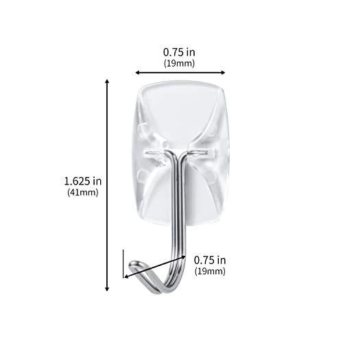 Clear Wall Hooks for Hanging, 100 Hooks+120 Strips, No Tools, Value Pack(S) - size: Small, style: Clear-100+120