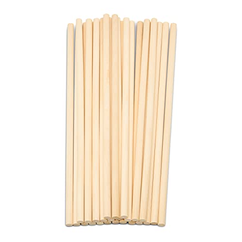 Dowel Rods Wood Sticks Wooden Dowel Rods - 1/4 x 12 Inch Unfinished Hardwood Sticks - for Crafts and DIYers - 25 Pieces by Woodpeckers - size: 1/4" x 12" Dowels