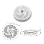 Black LED 6.5inch Waterproof 120 Watt Low-Profile Speaker (Pair)