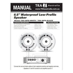 Black LED 6.5inch Waterproof 120 Watt Low-Profile Speaker (Pair)