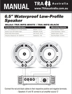 Black 6.5inch Waterproof 120 Watt Low-Profile Speaker (Pair)