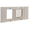 Ideal Pet Products Aluminum Sash Window Pet Door - size: 6-1/4" x 6-1/4" Cat Flap Size, style: Window Width: 23" - 28"