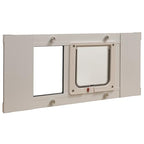 Ideal Pet Products Aluminum Sash Window Pet Door - size: 6-1/4" x 6-1/4" Cat Flap Size, style: Window Width: 23" - 28"