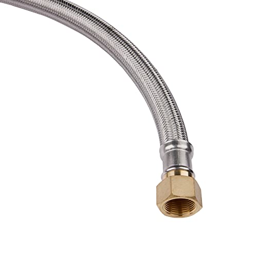 1piece EFIELD 18"L 3/4"Push-fit Valve Flexible Water Heater Connector - size: 18 Inch, style: 3/4''x3/4''