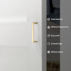 10 Pack 3 Inch Brushed Gold Cabinet Pulls, Kitchen Hardware - color: Brushed Gold, size: 3"/76MM Hole Center, style: 10 Pack