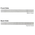 ChgImposs 12" Adjustable Sliding Combination Square Ruler & Protractor Level Measure Measuring Set, Inch/Metric