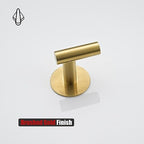 JQK Self Adhesive Towel Hook Gold, No Drill Stick on Coat Robe Clothes Wall Hook for Bathroom Kitchen Garage 2 Pack, 304 Stainless Steel Brushed Gold, ATH110-BG-P2 - color: Brushed Gold, size: 2 Pack