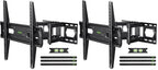 USX MOUNT TV Wall Mount for 32-74 inch Flat Screen/LED/4K up to 110lbs, Full Motion TV Mount Bracket with Swivel & Tilt Articulating Dual Arms, Max VESA 400x400mm, Fits 12/16" Wood Studs (Pack of 2) - size: 32-74inch (Pack of 2)
