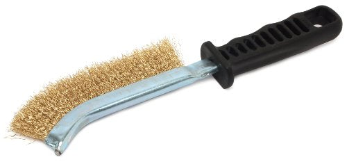 Forney 70516 Brass Wire Brush with Plastic Handle (Rust and Corrosion Resistant), 5-Inch