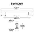 Alzassbg Brushed Black Nickel Cabinet Pulls and Handles 10 Pack, AL3061BBN - color: Brushed Black Nickel, size: 6-1/4" Hole Center