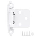 30 Pack 15 Pair White Cabinet Hinges, 1/2" Overlay Semi-Concealed Hinges - color: White, size: 1/2" Overlay