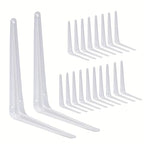 20 Pack Shelf Brackets 12 Inch, White Metal Brackets for Shelves, L Shape Shelving Brackets (White, 12" x 10") - color: White, size: 12" x 10"